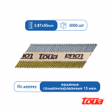 Реечные гвозди для нейлера ершеные гальванизированные 15 мкм Toua D34 50 мм
